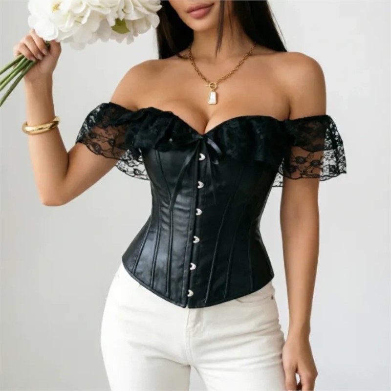 Boning Corset Steel - Kadınlar için Steampunk Korse Üstü Gotik
