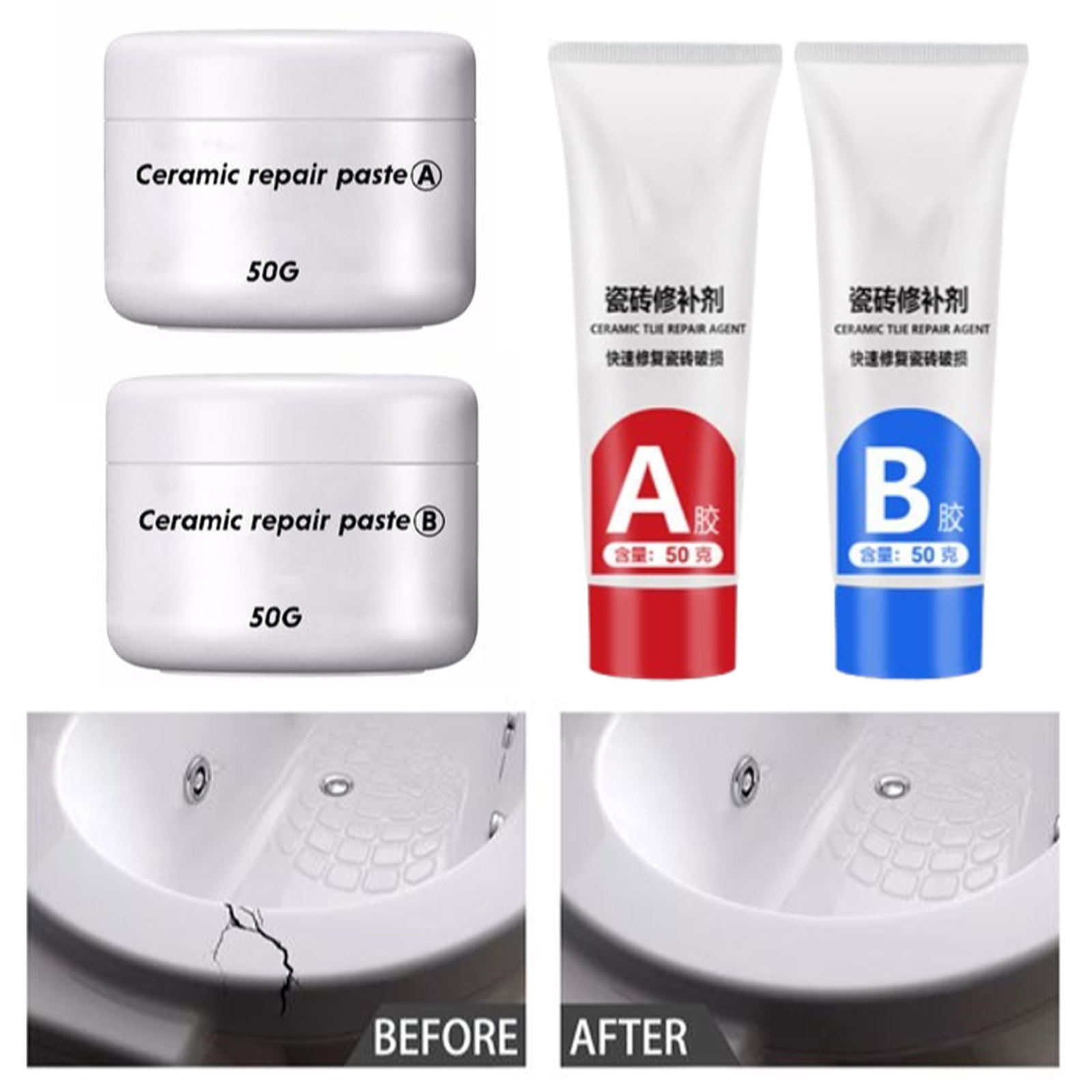 Contact Cement Glue - 30/100g Fayans Onarım Maddesi AB Yapıştırıcı
