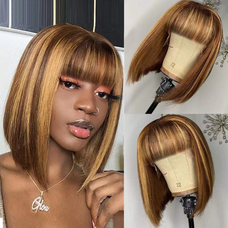 Wig Fiber Net - Havaya açık saçlı kadın kısa peruk,