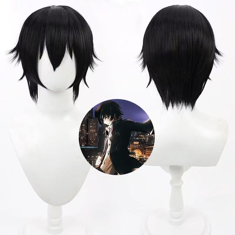 Wig Fiber Net - Anime Lelouch Lamperouge Cosplay Peruk kısa